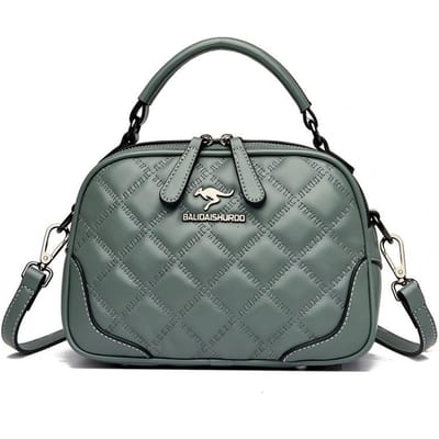 Modieuze Diamantvormige Dameshandtas Dubbele Rits Effen Kleur Retro Schoudertas voor Dames gray