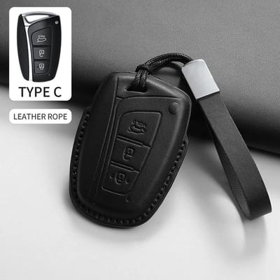 Autosleutelhoes Cover Shell Fob Voor Hyundai I30 Ix35 Kona Encino Tucson Solaris Grand Santa Solaris Hb20 Tucson Santa I20 I30 Ix20 gray