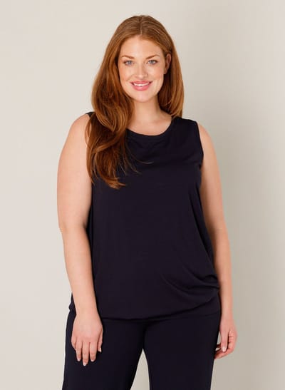 BASE LEVEL CURVY Yasmina Top - Dark Blue - maat 5(58/60)