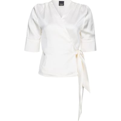 PINKO Bigliettaio Blouse Parchment Beige Größe: 38 | Blusen Outlet | Damen | Braun