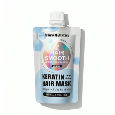 Slow Sunday Keratine Haarmasker, Keratine, Eiwitrijke Ingrediënten, Levert Intense Hydratatie, Vult Aan En Versterkt Het Haar, Geschikt Voor Alle Haartypes, Goede Keuze Voor Vakantie, Strand, Reisbenodigdheden, Geschikt Voor Zomerse Haarzorg