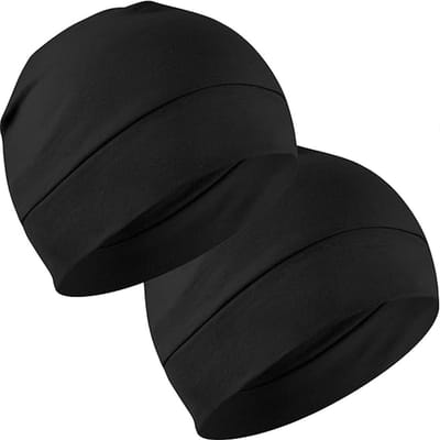 Muts - 2-Pack - Ademende Helmvoering - Ideaal Voor Hardlopen - Fietsen - Slaapmuts - Chemo Hoofddeksel - Helm - Unisex - Geschikt Voor Hoofden Van 56-60 Cm