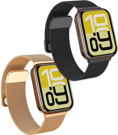 Bandje Geschikt voor Apple Watch 38/40/41 mm Bandje Milanees - Horlogebandje Geschikt voor Apple Watch 1-8 / SE (38/40/41 mm) Milanese Horlogeband Met Magneetsluiting - Zwart & Goud