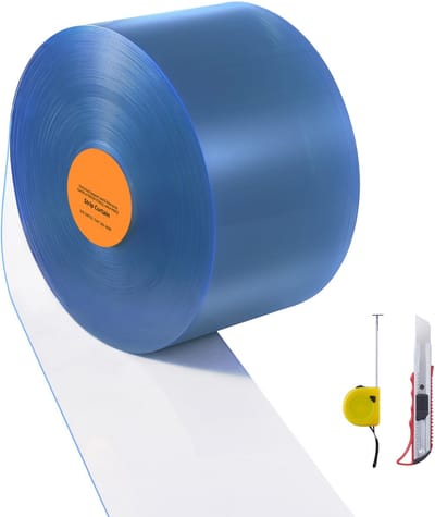 Strokengordijn, 150 Voet Lang, 8 Inch Breed, 0,08 Inch Dik, Transparante Gladde Plastic Deurstrips, PVC-Strokengordijndeur In Bulkrollen voor Magazijnen