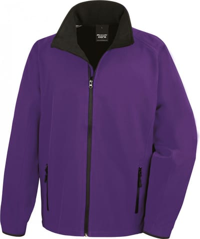 Result Printable Soft Shell Jacket RT231 - Purple/Black - XXL