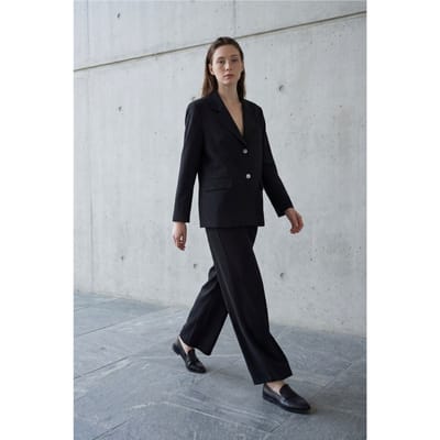 Katoenen Linnen Blazer met Knopfsluiting