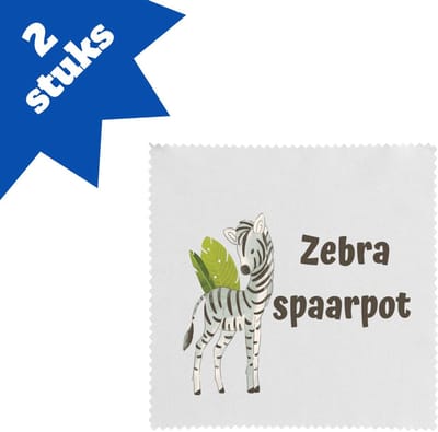 Akyol - zebra brillendoekjes - Zebra - dieren liefhebbers - leuke cadeau voor iemand die van houdt van zebra's - verjaardagscadeau - kado - gift - 17,8 bij 17,8 cm - 2 stuks