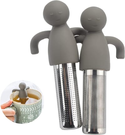 Theezeefje Set van 2, RVS Thee-ei voor Losse Thee, Theefilter met Handvatten voor Theekop en Theepot, Ideaal voor Kruiden en Mullen