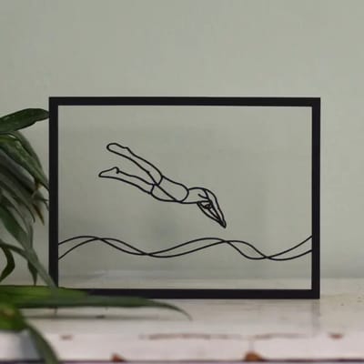 Houten Lijstje - Floating Frames - Zwemmer