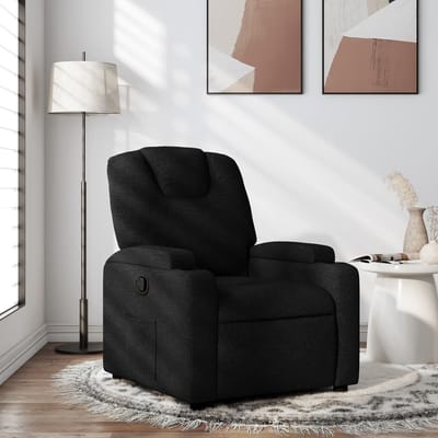 vidaXL - Relaxfauteuil - Zwarte - Stof