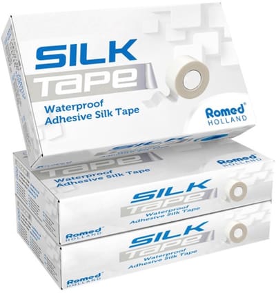 Romed Zijde rolpleister | waterdicht | zelfklevend | 1.25cm x 5m | 24 stuks | Pleister |