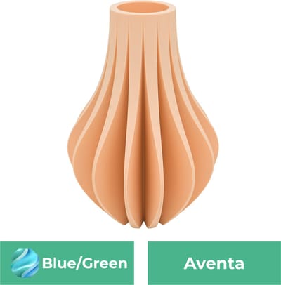 Aventa design vaas – Decoratieve vaas - Blauw / Groen - 3d geprinte vaas – geschikt voor droogbloemen - 20CM