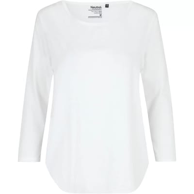 Dames-T-shirt met 3/4 mouwen Neutral