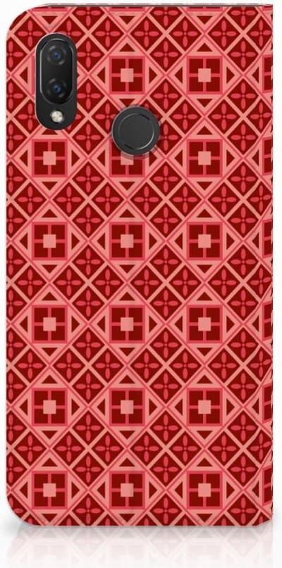 Huawei P Smart Plus Hoesje met Magneet Batik Rood