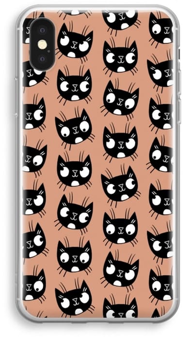 Case Company® - Hoesje geschikt voor iPhone XS hoesje - Kat - Soft Cover Telefoonhoesje - Bescherming aan alle Kanten en Schermrand