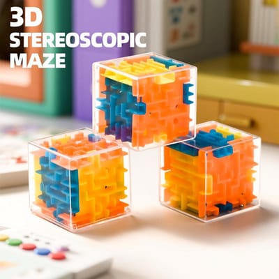 1-3 STKS 3D Doolhof Magische Kubus Zeszijdig Transparant Puzzel Speed Cube Rollende Bal Kinderen Educatief Stressverlichter Speelgoed Cadeaus