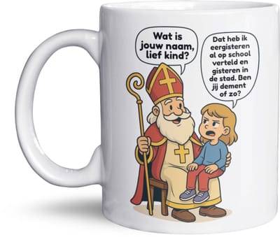 Ben Jij Dement Of Zo mok - Grappige Sinterklaas mok - Sinterklaas cadeau mok - Humor mok voor vrienden en familie - 325 mL mok - Sinterklaas beker