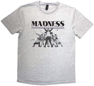 Madness - 7 Check Heren Tshirt - S - Grijs