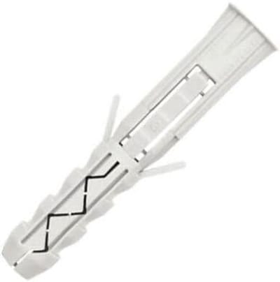 Muurpluggen Nylon - Bevestigingspluggen Uitbreidingsstekkers - Gaten Vullen - Anti-rotatie Vinnen - 12x80mm - Wit