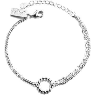 Fashion 925 Sterling Round Bead Charm Bracelet For Women Bracelet &Bangle Wedding Jewelry Sl329 white