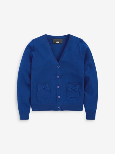 Next - Meisjes - Schoolvest met zakken van katoenrijk materiaal - Blauw