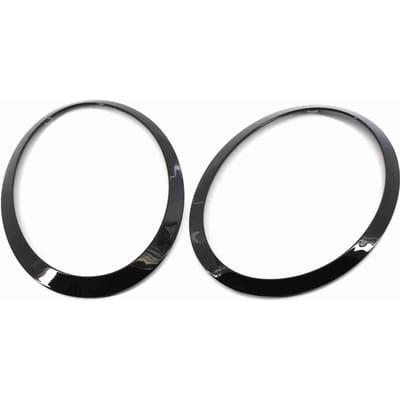 Koplamp Sierring 2 stuks Vervanging voor BMW MINI F55 F56 F57 2014 2021 OEM 51137300631, 51137300632, 51712355791, zwart