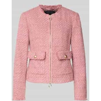 Blazer in bouclélook met ronde hals