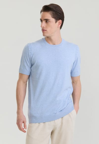 Felix Hardy Tshirt Ronde Hals 100% Katoen Heren Blauw - 2Xl