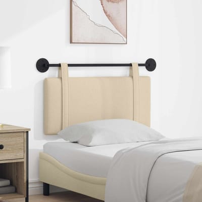 vidaXL - Hangend - hoofdbord - Crème - Stof