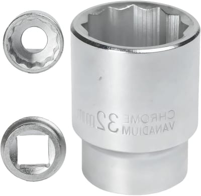 12-zijdige 32mm steeksleutel voor 3/4 inch, CR-MO kwaliteitsmateriaal, duurzame en sterke gereedschap voor professioneel gebruik