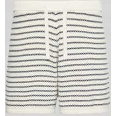 loose fit short van katoenmix in tricotlook