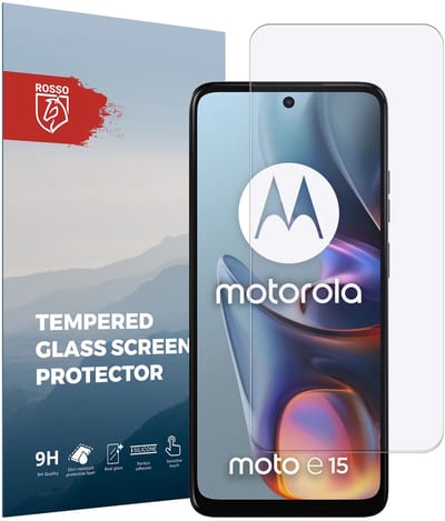 Rosso Screen Protector Geschikt voor Motorola Moto E15 | 9H Tempered Glass | Glasplaatje | Beschermlaag | Beschermglas | 9H Hardheid