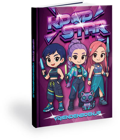 Kpop (Demon Hunters) Star Vriendenboekje – 24/7 Stoer – K-pop Invulboek voor Kinderen – Creatief Cadeau voor Muziekfans