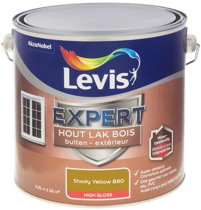 Levis - Expert Hout Lak Buiten High Gloss Mix - Shady Yellow B80 - Mengverf - 2,5 L