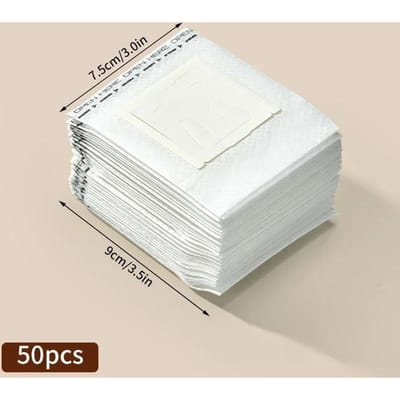Lot de 50/100 filtres à café jetables portables à suspendre, style oreille, sacs en papier, filtres pour fabrication de café, respectueux de l'environnement white