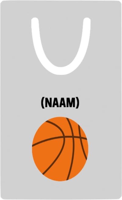 Hacebo® - Basketbal met eigen naam metalen boekenlegger - Basketbal - Basketballer - Sport Bladwijzer boekenleggers - 7.6 cm x 5cm