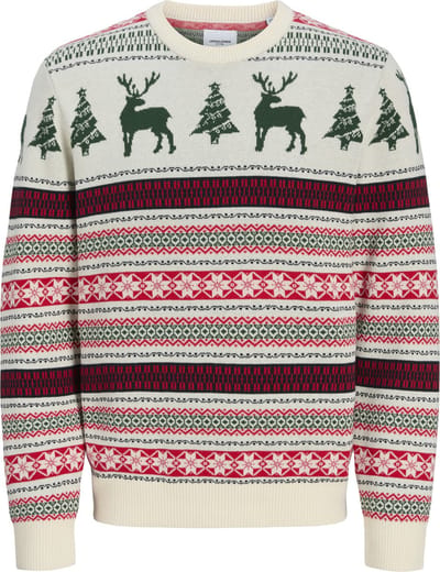 JACK&JONES - JJXMAS NOEL KNIT CREW NECK - Heren - Gebreide truien