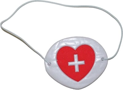 Ooglapje voor een zuster/verpleegster - verkleed accessoires - plastic - ziekenhuis thema