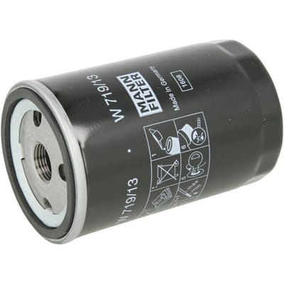 MANN-FILTER Oliefilter W 719/13 | OEM 1021840001 | 1021840101 | 1031840201 | Mercedes-Benz 190 W201, E-Klasse W124 S124 C124, S-Klasse W126, SL R107 R129