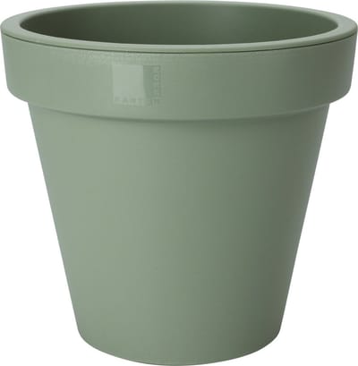 Pro Garden Bloempot - donkergroen - rond - D20 cm - kunststof - plantenpot - tuin buiten