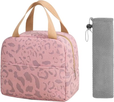 Stijlvolle Geïsoleerde Lunchtas voor Vrouwen, Leuke en Praktische Koeltas voor Kantoor en School, Inclusief Bestekvak en Ruimte voor Lunchpakketten