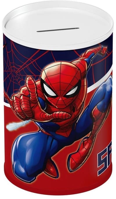 Marvel Spider-Man Metalen Spaarpot – Coin Box 10×15 cm – Eenmalig Openen met Blikopener