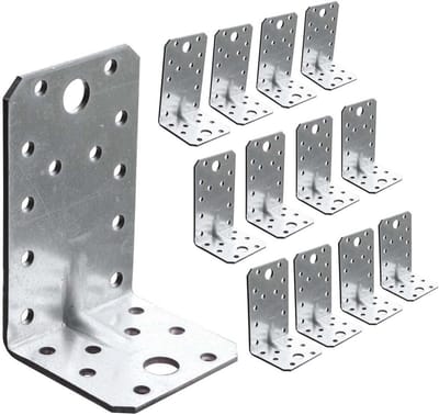Hoekbeugels 12 x Heavy Duty (90 x 50 x 55 x 2,5 mm) - Versterkte Staalverbindingen voor Hout