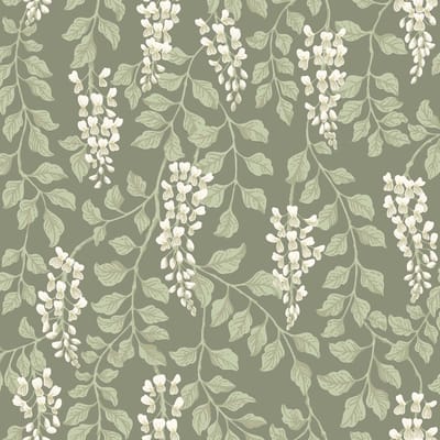 Boråstapeter Vliesbehang 5710 - Orangeri - Botanisch Groen - 53cm x 10.05m