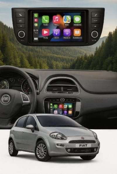 ADIVOX T1 7 inch geschikt voor Fiat Punto/Linea 2010-2016 Android 15 CarPlay/Auto/Wifi/GPS/RDS/DSP/DAB+