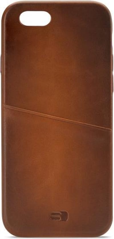 Apple iPhone 6s Hoesje - Senza - Desire Cardslot Serie - Echt Leer Backcover - Burned Cognac - Hoesje Geschikt Voor Apple iPhone 6s