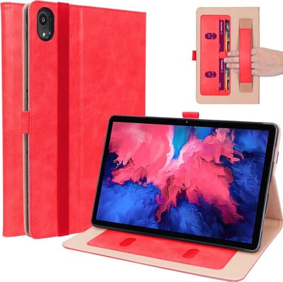 Luxe stand flip sleepcover hoes - Geschikt voor Lenovo Tab P11 / P11 Plus - Rood
