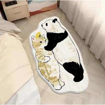 Cartoon Kat Imitatie Kasjmier Tapijt Familie Slaapkamer Dikke Bed Deken Erker Kinderkamer Vloermat Antislip Deken 50*80cm