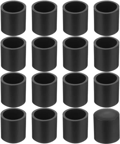 Pootdoppen, 14 mm (5/9 inch), afdekkingen, antislip blinde stoppen, ronde afdekkingen, beschermdoppen voor stoelpoten, meubels, zwart