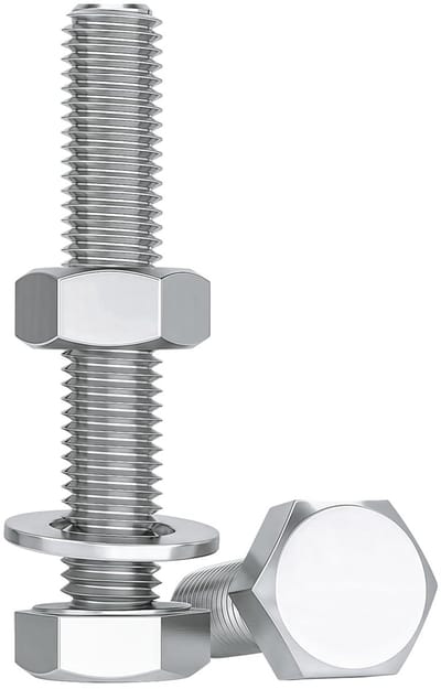 Zeskantschroeven Bouten Moeren - Bevestigingsset RVS - Machinebouw Assemblage - Corrosiebestendig Duurzaam - M10 x 80 mm - Zilverkleurig